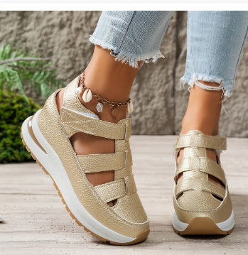Women's Wedge Heel Hollow Shoes - Breathable Summer Sandals
