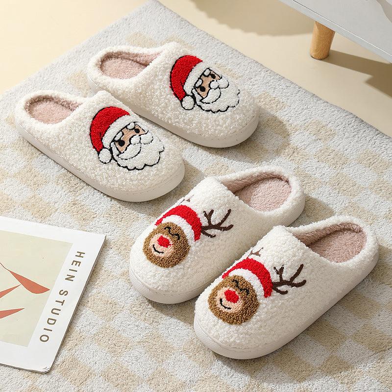 Unisex Christmas Santa Claus Slippers - Warm Winter Home Shoes