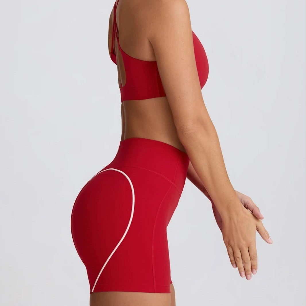 Women's Peach Hip High Waist Running Shorts - Hip Lifting Nude Feel Training Shorts