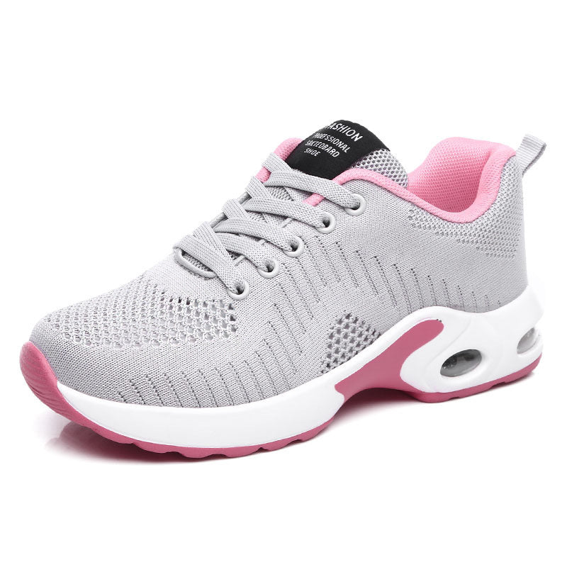 Women's Air Cushion Summer Sneakers - Hollow Flying Woven Outdoor Shoes