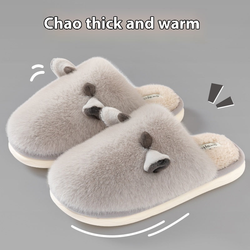 Women's Warm Indoor Slippers - Non-Slip Floor House Shoes for Autumn & Winter