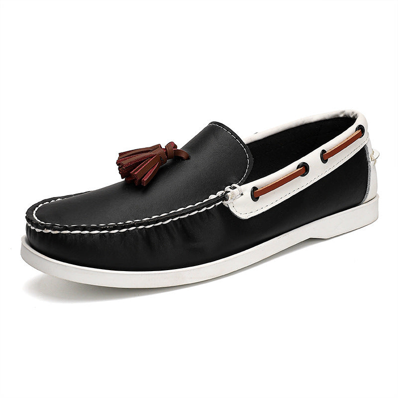 Men's Plus Size Leather Boat Shoes
