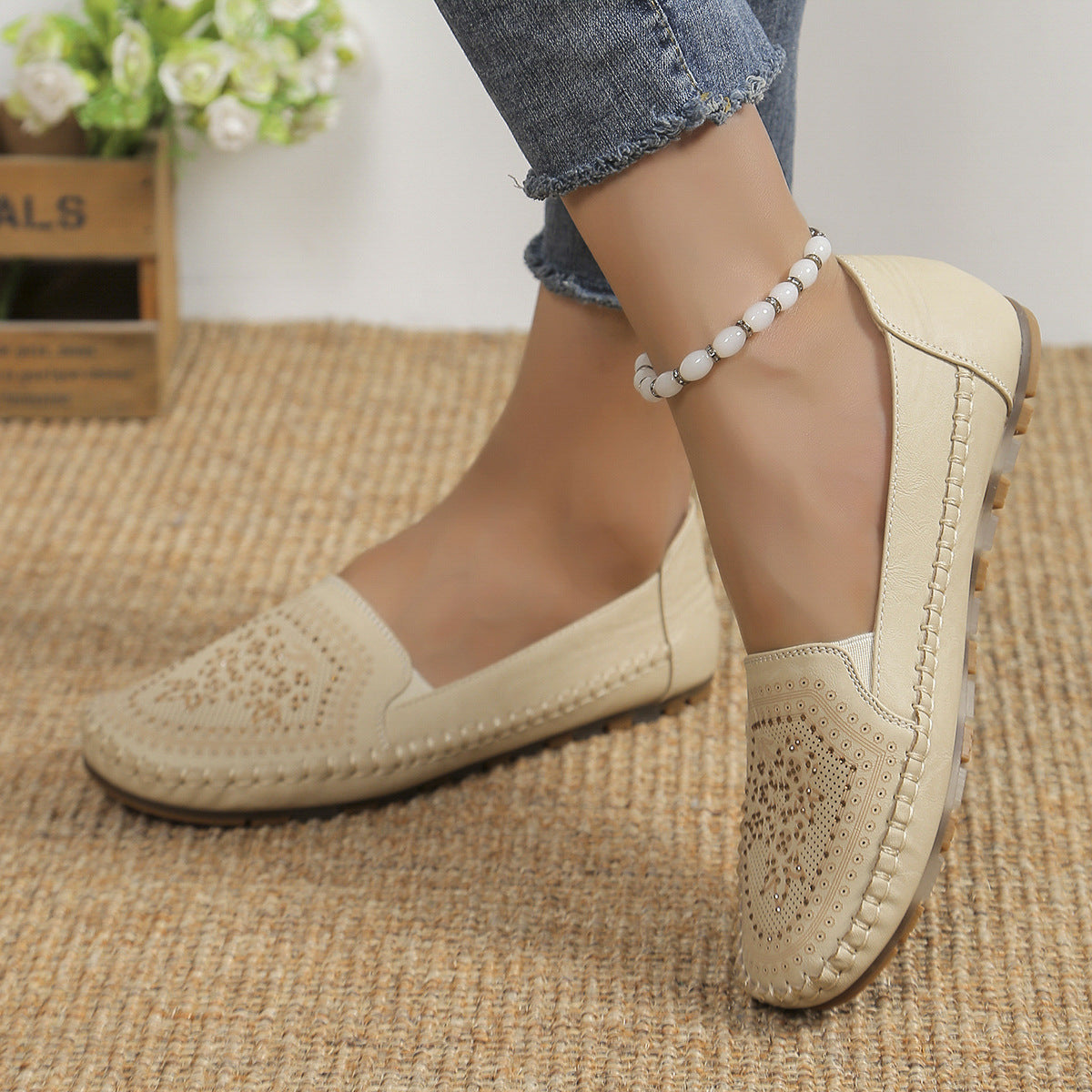 Women's Handmade Gommino Loafers - Casual Driving Shoes