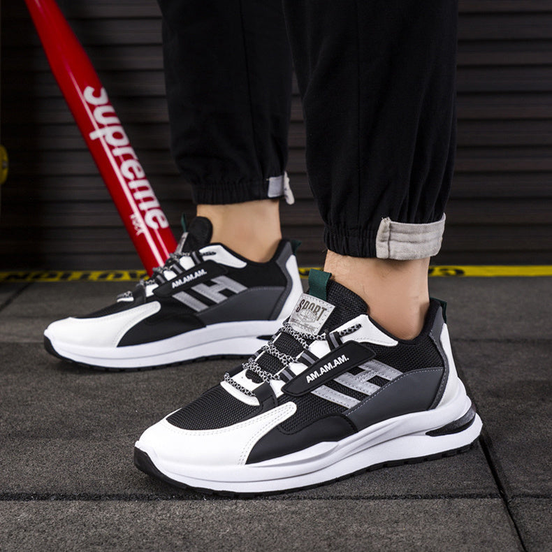 White Sports Sneakers - Running Walking Athletic Shoes for Men