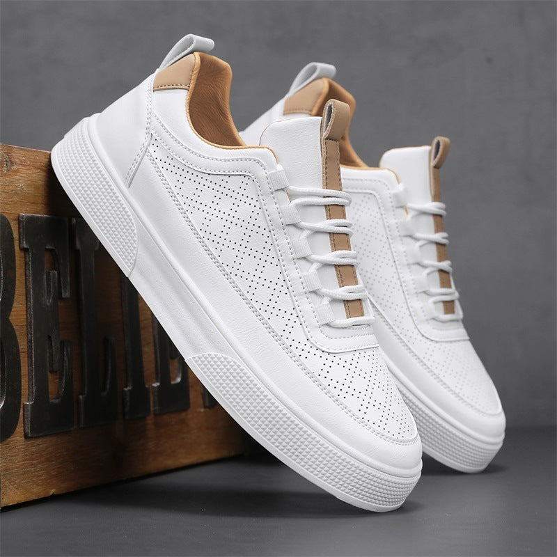 Thick Bottom Platform Sneakers - Stylish Lace-Up Casual Shoes