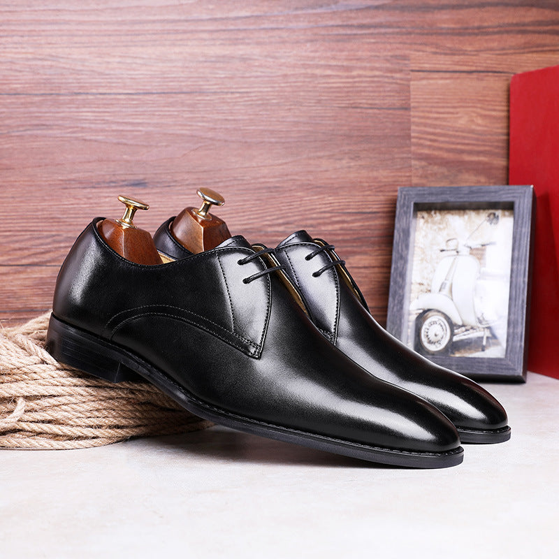 Large Size Dress Leather Shoes - Men's Casual Business Extended Sizes
