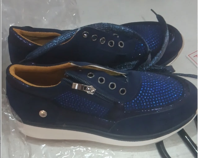 Women's Platform Rhinestone Shoes - Sponge Cake Sole Single Shoes for Spring & Autumn