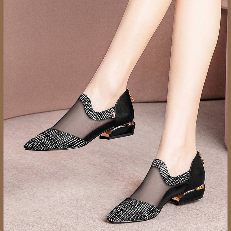 Soft Leather Net Boots - Women's Hollow Out Summer Sandal Boots