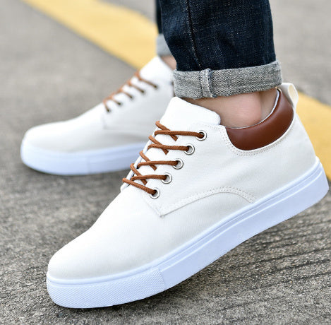 Men's Canvas Sports Sneakers - Korean Style Casual Athletic Shoes