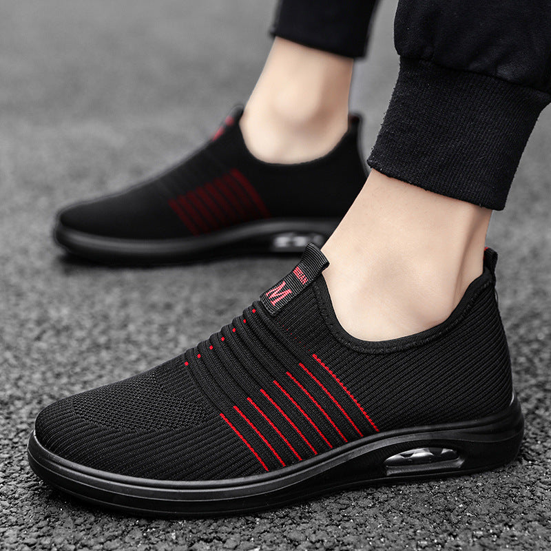 Men's Autumn Flyknit Mesh Sneakers - Seasonal Casual Shoes
