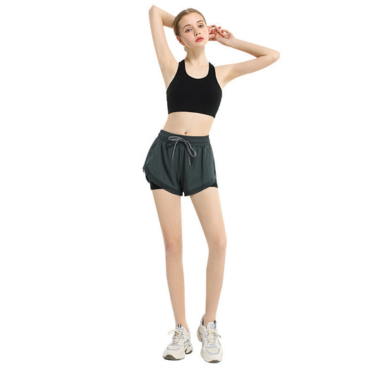 Women's Stretch Yoga Shorts - Slim Fit Running Fitness Pants