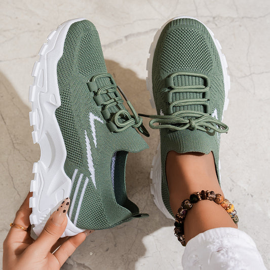 Women's Lightweight Sports Shoes - Stylish Soft Bottom Sneakers