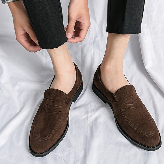 Men's British Style Pointed Toe Suede Shoes