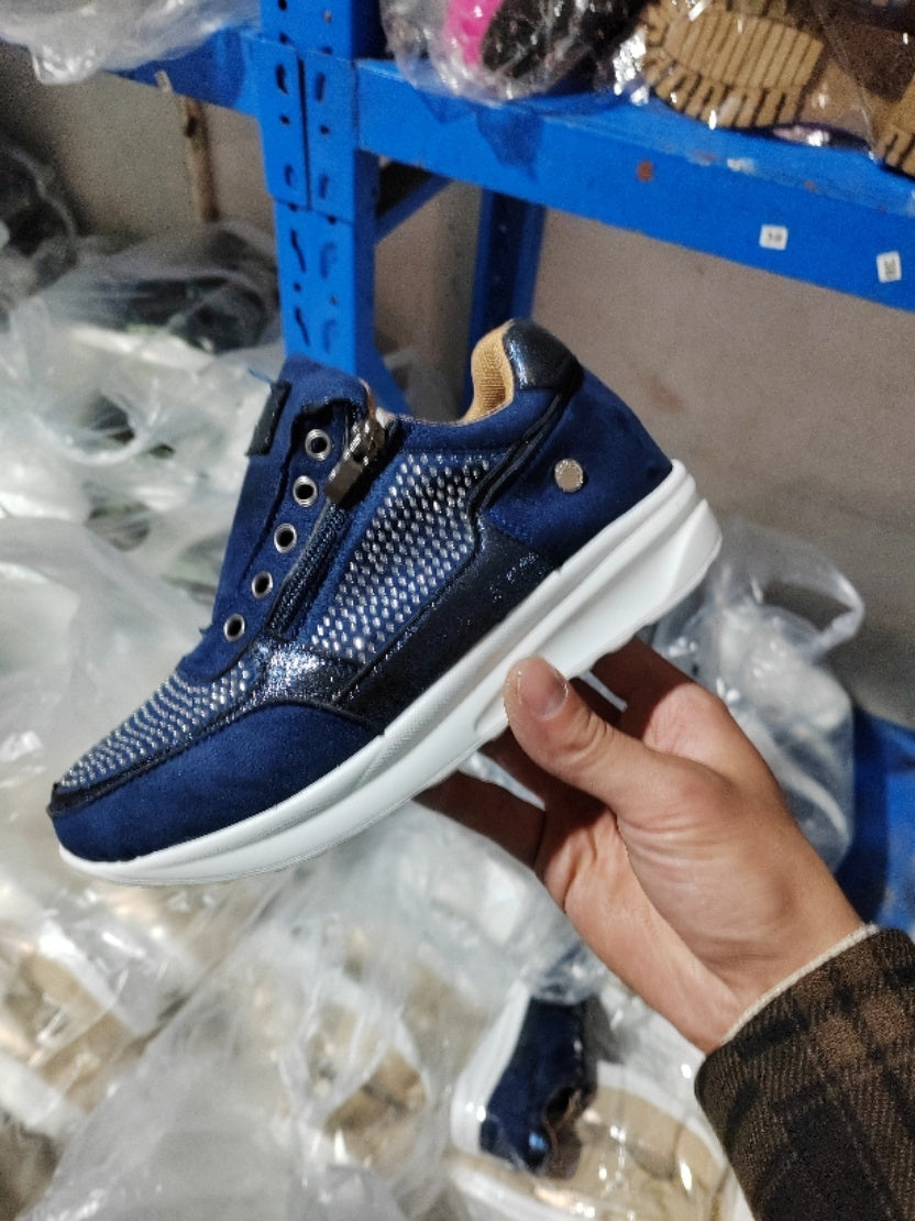 Women's Platform Rhinestone Shoes - Sponge Cake Sole Single Shoes for Spring & Autumn