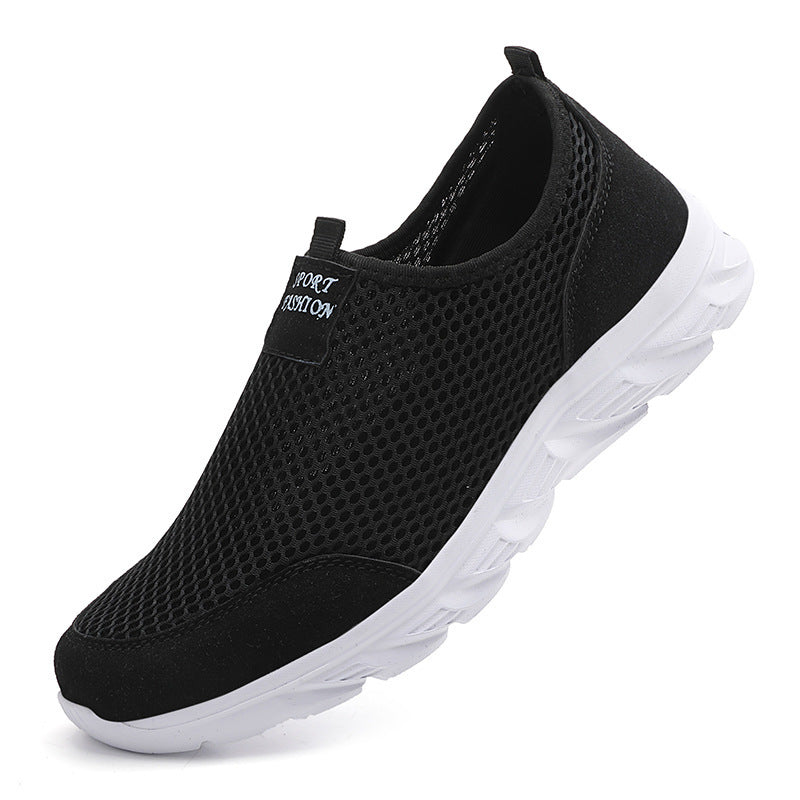Men's Breathable Mesh Slip-On Sneakers - Lightweight Summer Travel Shoes