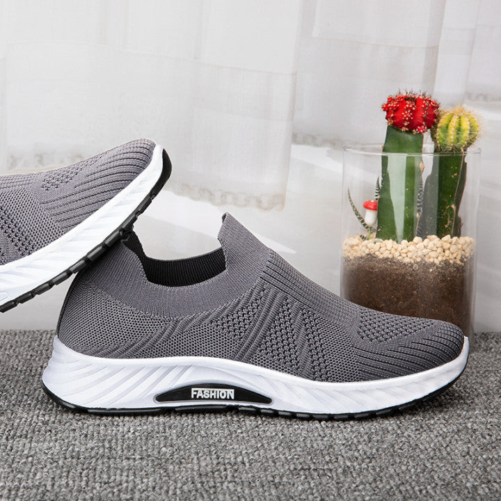 Flyknit Mesh Sneakers - Breathable Soft Sole Athletic Shoes