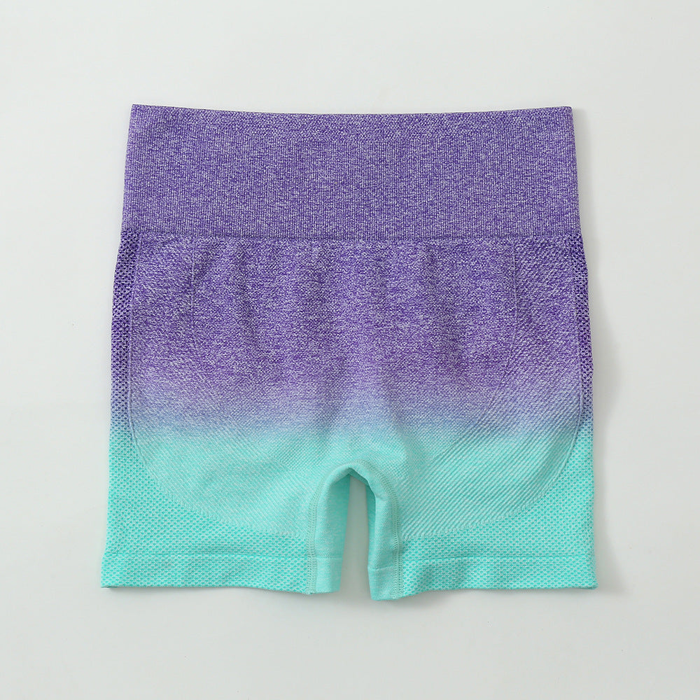 Women's Striped Yoga Shorts - High Waist Hip-Lifting Sports Leggings