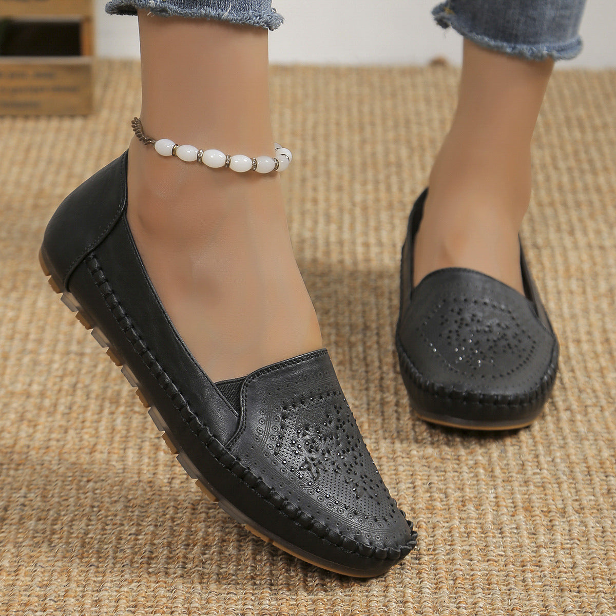 Women's Handmade Gommino Loafers - Casual Driving Shoes