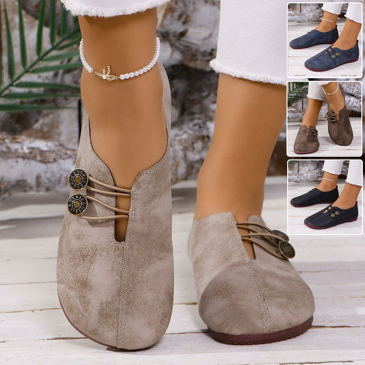 Women's Square Toe Slip-On Sandals - Soft Flat Summer Shoes