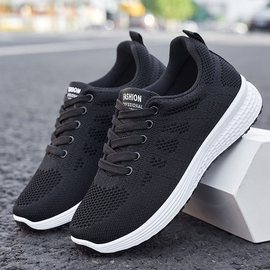 Women's Breathable Running Sneakers - Soft Bottom Casual Athletic Shoes