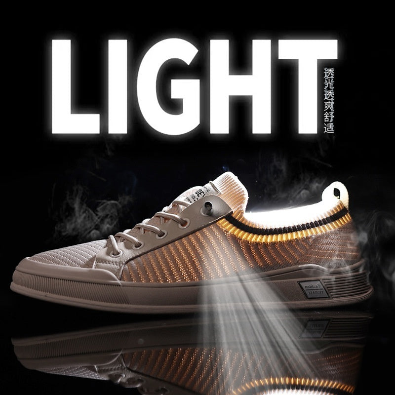 Men's Flying Woven Casual Sneakers - Breathable All-Season Shoes