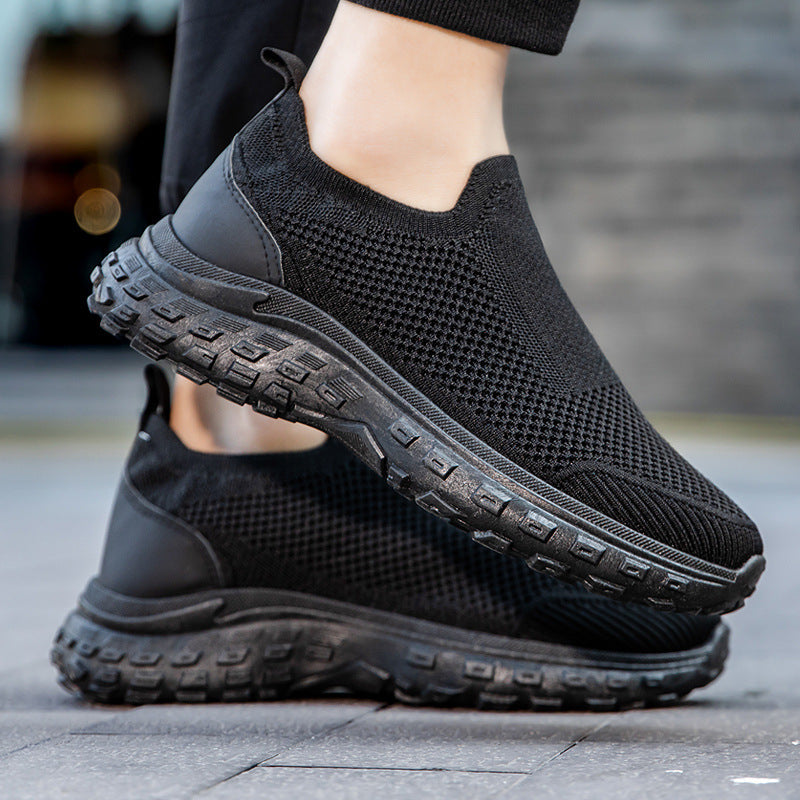 Men's Flying Woven Lightweight Sneakers - Breathable Casual Athletic Shoes