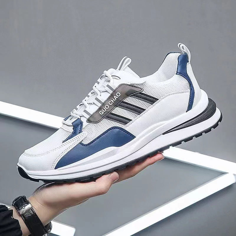 Men's Mesh Running Sneakers - Breathable Lace-Up Athletic Shoes