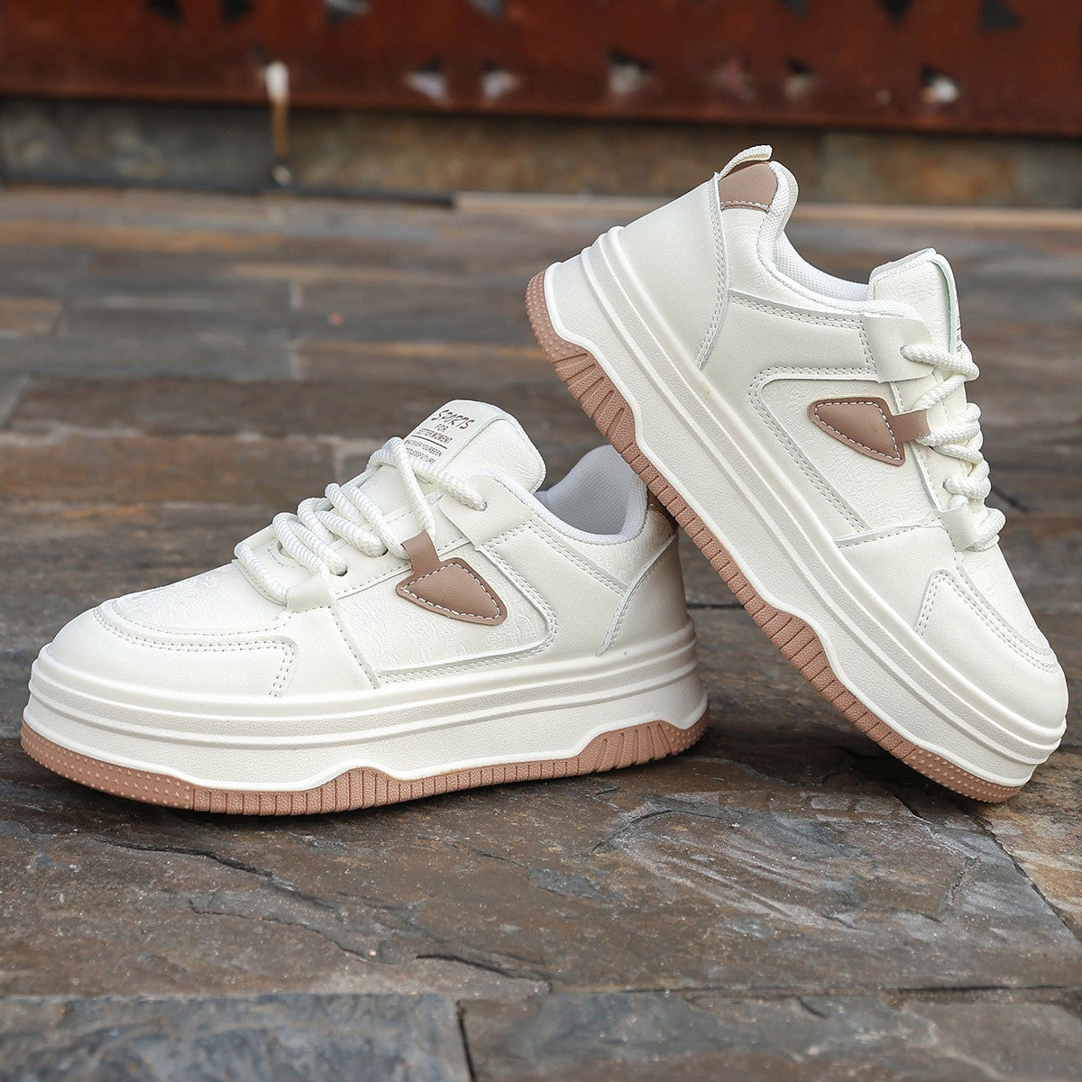 Women's Mesh Leather Sneakers - Ultra-Lightweight Breathable Athletic Shoes