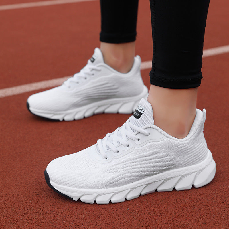 Comfortable Light Running Sneakers - Casual Flat Athletic Shoes