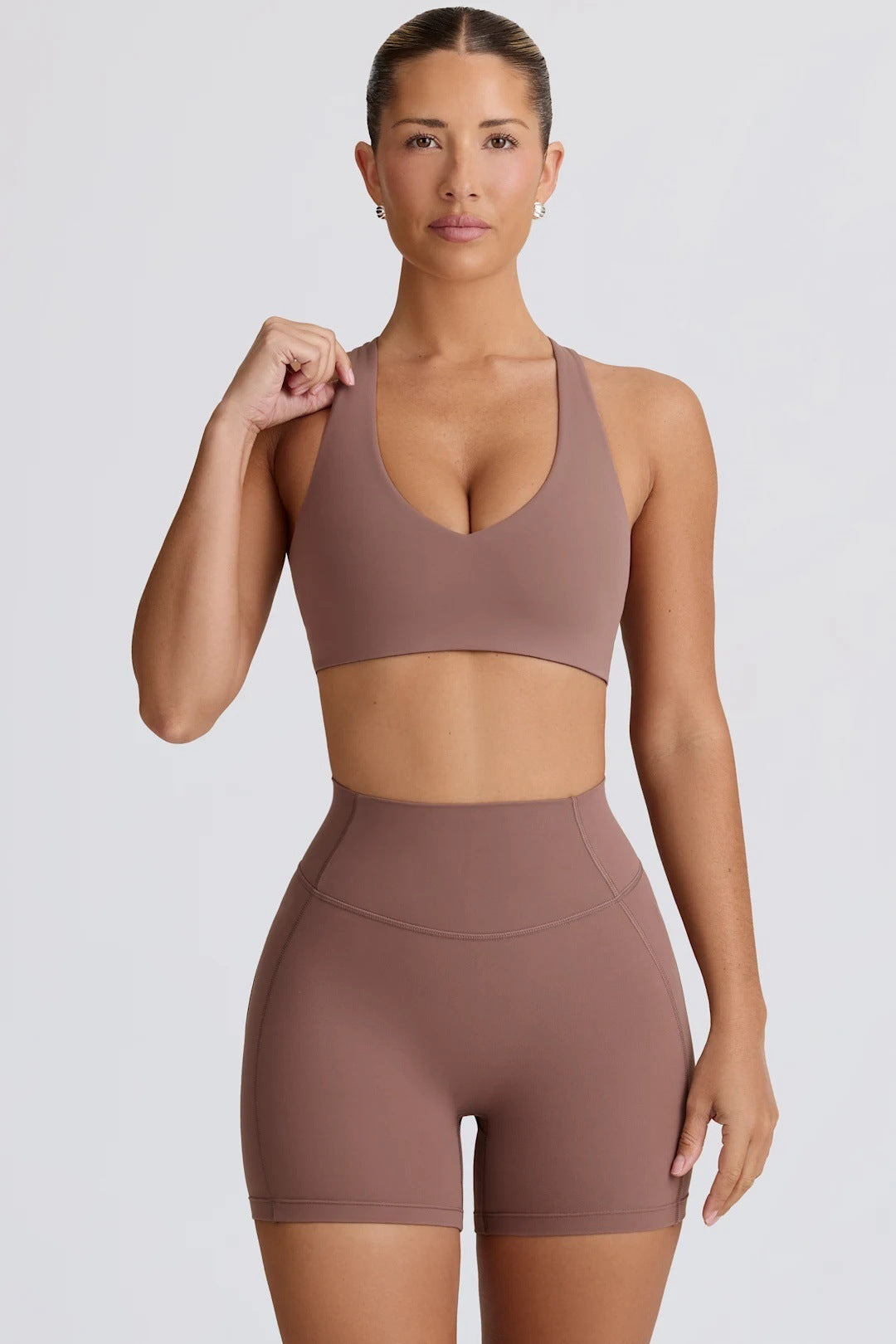 Women's Peach Hip High Waist Running Shorts - Hip Lifting Nude Feel Training Shorts