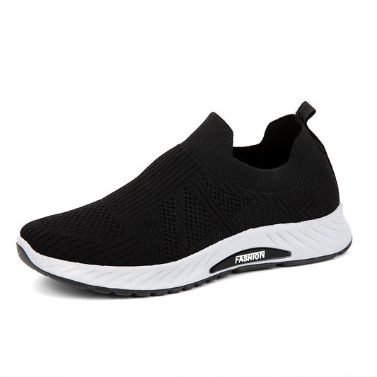 Flyknit Mesh Sneakers - Breathable Soft Sole Athletic Shoes