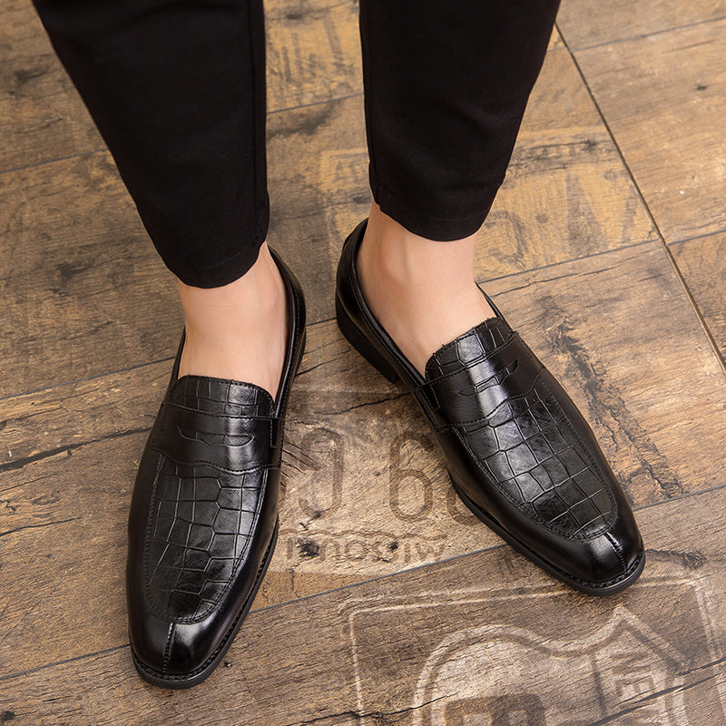 European Leather Business Dress Shoes - Men's Pointed Large Size Formal