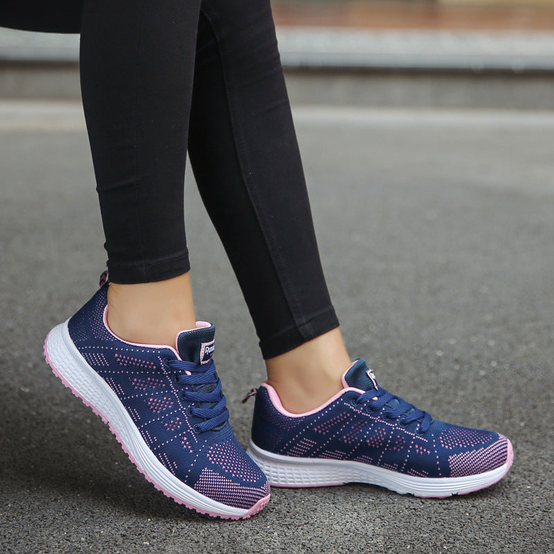 Wedge Heel Sports Sneakers - Casual Athletic Shoes for Women