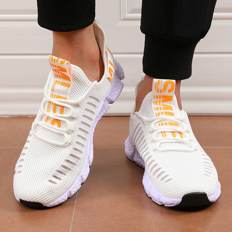 Couple's Breathable Running Sneakers - Hollow Design Casual Athletic Shoes